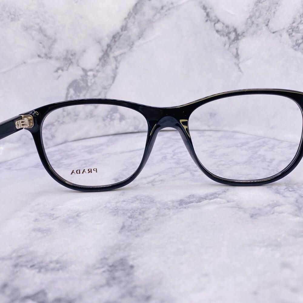 Prada Eyeglasses Frames VPR 17R 1AB-1O1 56 [] 19 145 Black Authentic - Picture 9 of 9